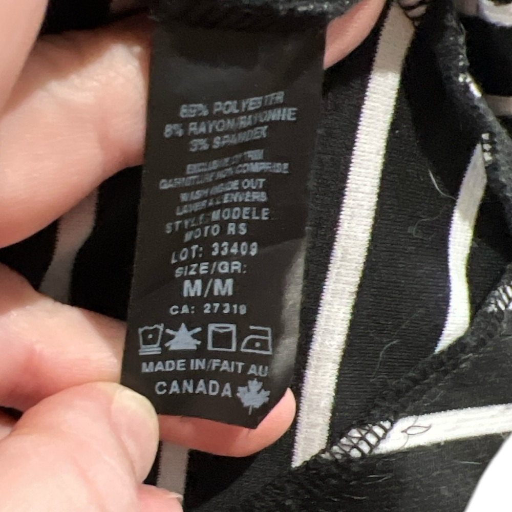 🇨🇦Made in Canada, COLORI Black & White Diagonal Striped Blazer - Size medium - Picture 4 of 4